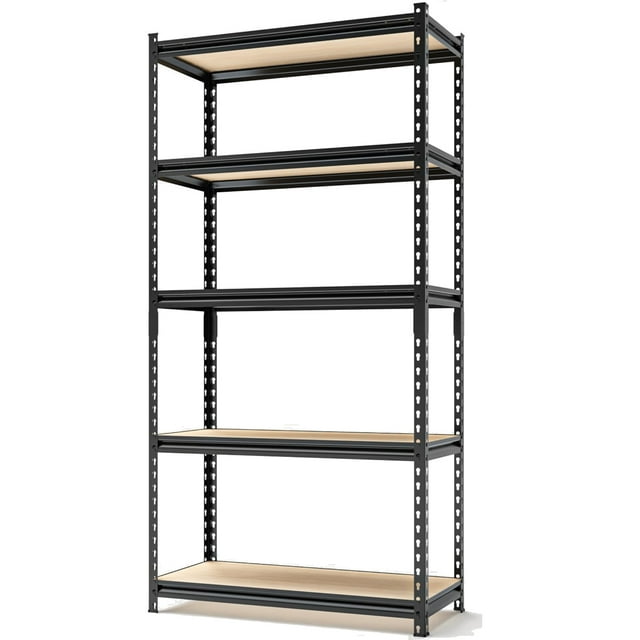 GVDV Garage Storage Shelves, Heavy Duty 5 Tier Adjustable Industrial Shelving Unit